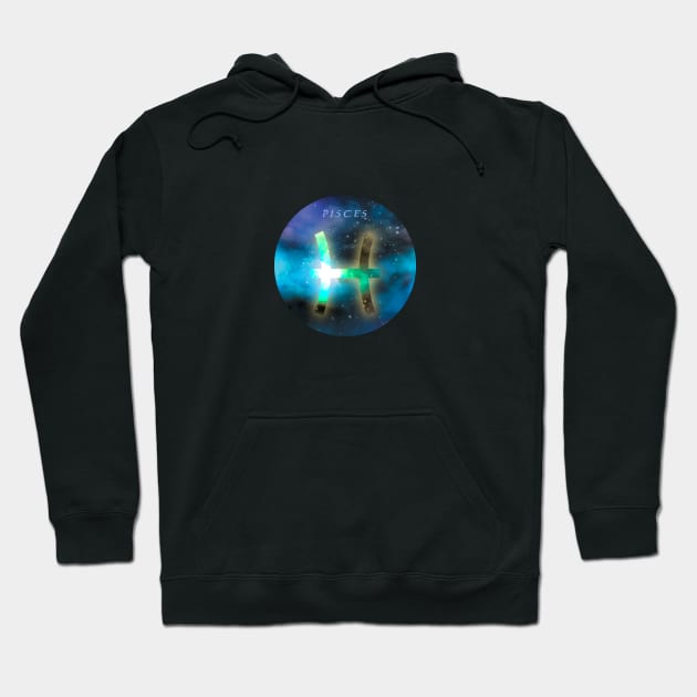 Pisces Galaxian Hoodie by crtswerks